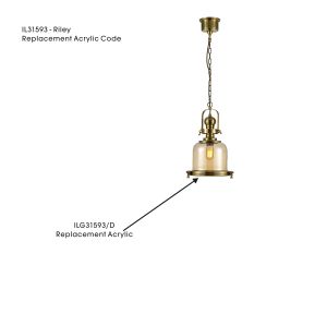 Riley Ribbed Replacement Acrylic Diffuser For IL31593