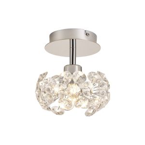 Riptor 1 Light G9 Surface Light With Polished Chrome And Crystal Shade