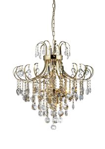 Rosina Pendant 7 Light G9 French Gold/Crystal