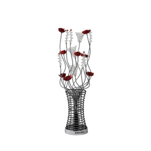(DH) Rouge Table Lamp 5 Light G4 Black/Red/Chrome/Crystal, NOT LED/CFL Compatible