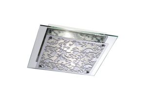 Roveta Flush Ceiling/Wall Lamp 2 Light E27 Polished Chrome