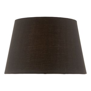 Safia E27 Black Cotton Tapered 36cm Drum Shade (Shade Only)