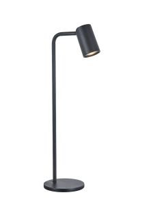 Sal Tall Table Lamp With Inline Switch 1 Light GU10, Matt Black