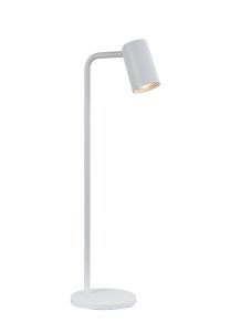 Sal Tall Table Lamp With Inline Switch 1 Light GU10, Matt White