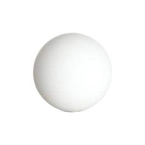 Salas 150mm Round Glass Shade (A), Opal With Metal Ring