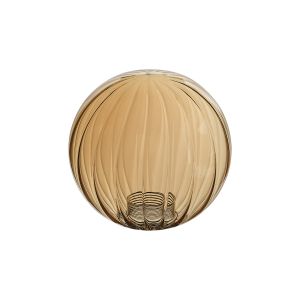 Salas 150mm Round Segment Glass Shade (B), Amber Plated