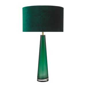 Samara 1 Light E27 Green Glass Table Lamp With Inline Switch (Base Only)