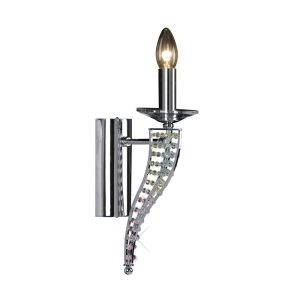 Santo Wall Lamp 1 Light E14 Polished Chrome/Crystal