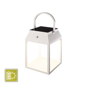 Sapporo Small Solar Portable Lantern, 3W LED, 3000K, 238lm, IP54, White, 3yrs Warranty