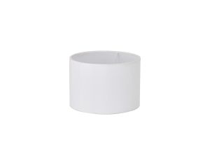 Serena Round Cylinder, 160 x 110mm Faux Silk Fabric Shade, White