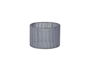 Serena Round Cylinder, 160 x 110mm Organza Shade, Grey