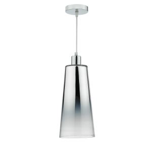 Smokey E27 Non Electric Smoked Mirror Cone Shaped Glass Shade (Glass Shade Only)