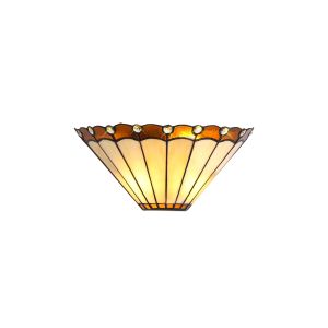 Sonoma Tiffany Wall Lamp, 2 x E14, Amber/Ccrain/Crystal
