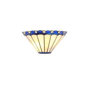 Sonoma Tiffany Wall Lamp, 2 x E14, Blue/Ccrain/Crystal