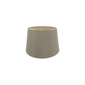 Sutton Dual Mount Round Empire, 280/350 x 220mm Dual Faux Silk Fabric Shade, Taupe/Halo Gold