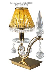 Tara Table Lamp 1 Light E14 French Gold/Crystal, NOT LED/CFL Compatible