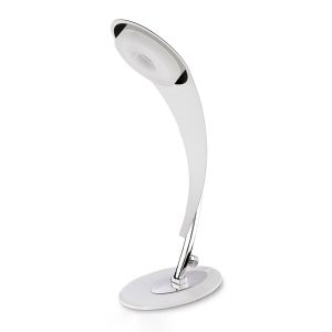 Tess Table Lamp 1 Light 5W LED 3000K, 450lm, Matt White/Frosted Acrylic/Polished Chrome, 3yrs Warranty