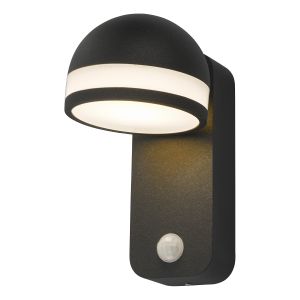Tien 1 Light 5W Integrated LED Anthracite Outdoor IP65 Wall Light With PIR Motion Sensor