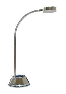 Tobias Table Lamp 1 Light 3W LED 3000K, 300lm, Polished Chrome/Frosted Acrylic, 3yrs Warranty