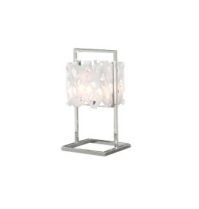 Tokio Table Lamp 1 Light G9, Gloss White/Polished Chrome