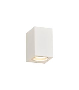 Tomar Rectangle Wall Lamp, 1 x GU10, IP54,Sand White