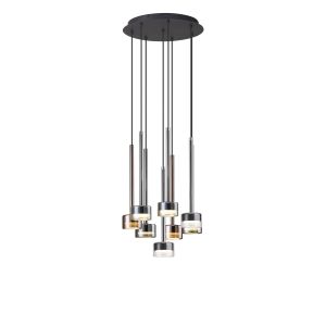 Tonic 41cm Round Pendant, 8 Light GX53 (12W, Not Included), Black/Chrome/Bronze/Copper