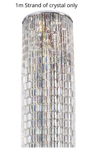 Torre Pendant *** 60cm Plate & Mirror Only *** 7 Light GU10 Polished Chrome/Crystal To Order 70 Hooks