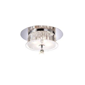 Tosca Flush Ceiling Round 4 Light G9 Polished Chrome/Glass/Crystal