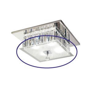 Tosca Square Frosted / Clear Replacement Glass For IL30245 / 30247