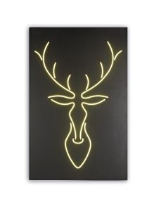 Trazos Deer Picture Wall Lamp, 28W LED, 4000K, 1400lm, Matt Black, 3yrs Warranty