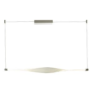 Twist Single Bar LED Pendant Acrylic Silver Finish