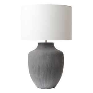 Udine 1 Light E27 Textured Grey Table Lamp With Inline Switch (Base Only)
