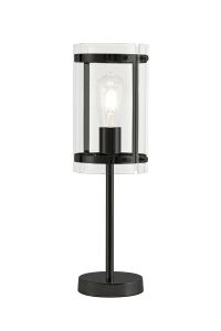 Valencia Table Lamp, 1 Light E27, Matt Black