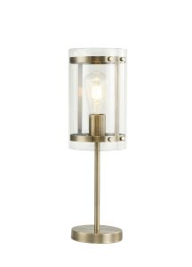 Valencia Table Lamp, 1 Light E27, Antique Brass