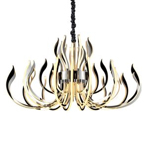 Versailles 133cm Pendant, 553W LED, 3000K, 3 Way Relay, 26715lm, Polished Chrome, 3yrs Warranty, (REQUIRES CONSTRUCTION/CONNECTION) Item Weight: 29kg