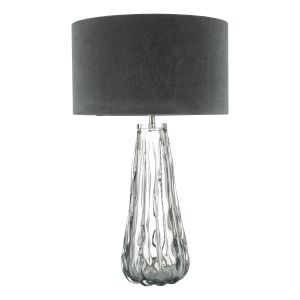 Vezzano 1 Light E27 Smoked Glass Table Lamp With Inline Dwitch (Base Only)