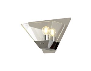 Vida Wall Lamp, 1 Light E14, Polished Chrome