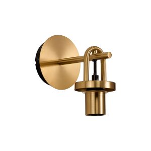 Vista Mini Wall Light Switched, (FRAME ONLY), 1 x E27, Brass Gold