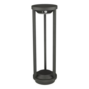 Vox 1 Light 2W Integrated LED Anthracite Outdoor IP65 Solar Powered Post Light With Built In PIR Sensor