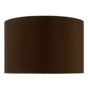 Eldon E27 Brown Faux Silk 38cm Drum Shade (Shade Only)