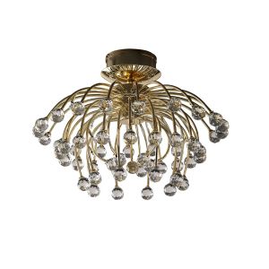 Xeena Ceiling 10 Light G4 French Gold/Crystal, NOT LED/CFL Compatible