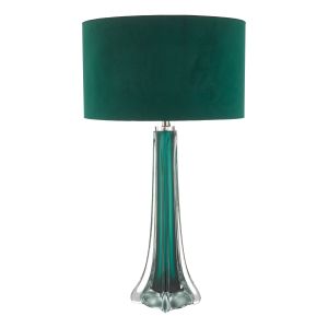 Dar YOS4224 Yoshi Single Table Lamp Green/Clear Glass Base Only Finish 