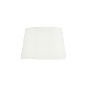Zala E27 White Linen Tapered 20cm Drum Shade (Shade Only)