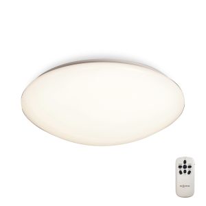 Zero 55cm Flush Ceiling 55W LED With Remote Control 2700-6500K, 3800lm, White Acrylic, 3yrs Warranty