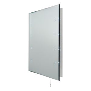 DAR ZOD92 Zodiac Single LED Bathroom Mirror Mirrored Glass/Polished Chrome Finish