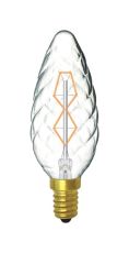 Rustica Candle 45mm/S Twisted E14 Clear 40W