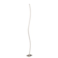 Wave Satin Silver LED Wave Floor Lamp-Sq Base