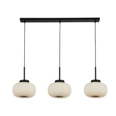 3 Light Pendant Frosted Ribbed Glass Finish