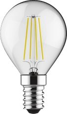 Value Classic LED Ball E14 Dimmable 4W 4000K Natural White, 470lm, Clear Finish, 3yrs Warranty