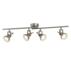 Focus - 4 Light Satin Silver Industrial Spotlight Split-Bar